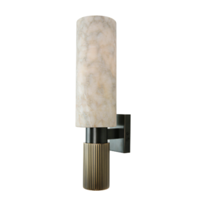 Custom Luxury Copper Alabaster Wall Lamp for Bedroom Hotel Bedside Indoor Decorative Lighting Natural Alabaster COB LED Source