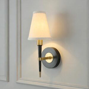 American Style Wall Lamp Country Cloth Cover LED Light Modern Simple Bedroom Bedside Lamp light Warm Living Room Fashion