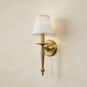 Copper Fabric Modern Decoration Interior Lamp Indoor Lamp Sconce Golden Fabric Led Wall Light for Hotel Home Bedroom