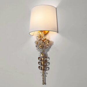 Custom Iron Fabric American Style Bow Bedroom Bedside Wall Lamp Modern Simple French Light Luxury Living Room Background