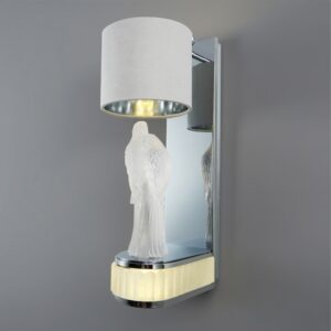 Customized Copper Body High-End Italian Luxury Glass Parrot Wall Lamp Classic European Design LED Light Source for Hotels Villas