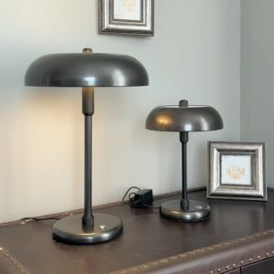 Modern Minimalist LED Table Lamp Bulb Base New Creative Iron Art Black Hat Table Lamp for Bedroom Bedside New Mushroom