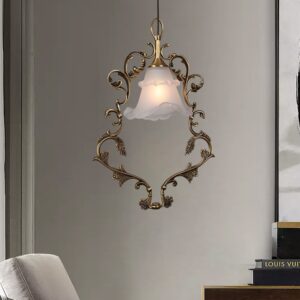 French Classical Luxury Small Chandelier European-style Villa Bedroom Bedside Lamps Dewaxed Copper Retro Light Luxury Lighting