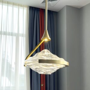 Copper Nordic Light Luxury Restaurant Pendant Creative Personalized Single Head Bedroom Bed Light Designer Crystal Pendant Lamp