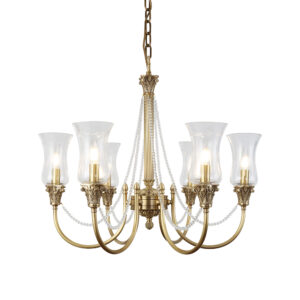 European Style Copper Luxury Lighting Hanging Lights Crystal Glass Living Room Chandelier Modern Victorian Hotel Pendant Lamps