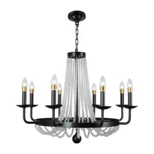 American Country Style Crystal Chandelier for Home for Retro-Inspired Restaurant Living Room Bedroom Furniture Decoration Candle