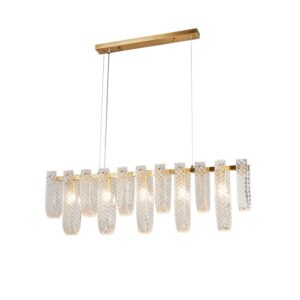Factory Price Custom Customize Gold Copper Chandelier Modern Luxury Crystal LED Hotel Staircase Ceiling Light