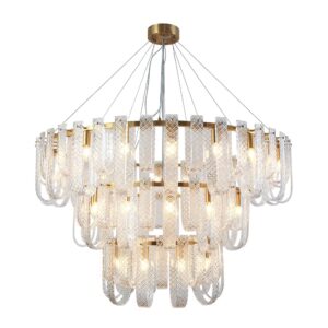Copper Customized European Retro Living Room Crystal Chandelier Hotel Art Design Chateau Stair Extra Large Candle Chandelier