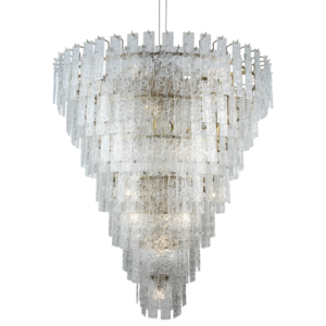 Villa Luxury Irregular Water Ripple Glass Chandelier for Dining Living Room Hotel Indoor Hanging Pendant Light for Lighting