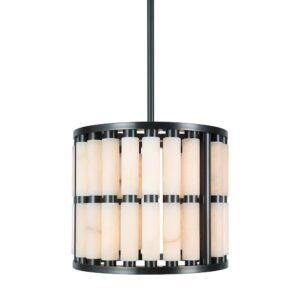 Custom Copper Creative Metal Chains Hanging Lamp Dining Room Retro Industrial Round Alabaster Lighting Chandelier