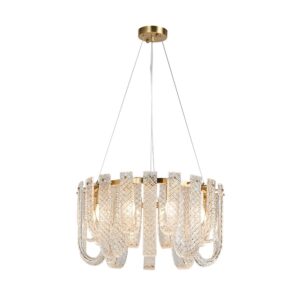 Factory Custom Copper Creative Glass Pendant Light for Living Room Hotel Ceiling Luxury Home Decor Modern Indoor Lighting