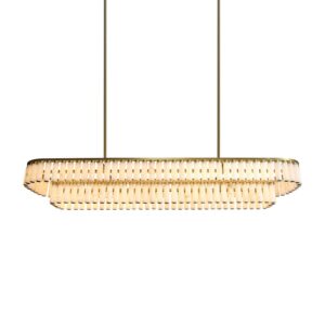 Custom Copper Alabaster Apartment Bar 200w Smart LED Golden Oval Illumination Chandelier Light for Australia
