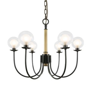 Modern Natural for Rectangle Globe Sphere Light Luxurious Marble Brass LED Decorative Chandelier Lamp for Villa