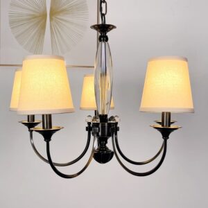 Custom Factory American & European Style Copper fabric Chandelier for Living Room Bedroom Restaurant-Warm Light Fixture
