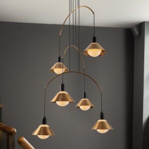 Copper High Quality Modern Simple Warm White Eye Caring COB LED Pendant Lamp Iron for Living Room Middle Sizes