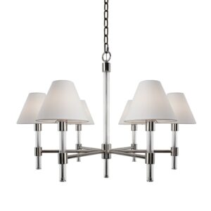 6 lights Brass Chandelier American Luxury Living Dining Villa Silk Shade E14 LED Factory Wholesale Crossborder Leeds Chandelier