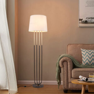 Copper New American Floor Lamp Living Room Metal Bedroom Simple Atmosphere Retro Standing Lamp Creative Vertical Lighting