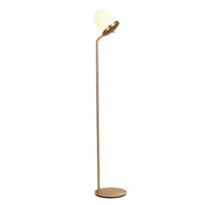 Hot Selling Modern Nordic White glass Lampshade Standing LED Floor Lamps Luxury Large Round Style for Living Room Body