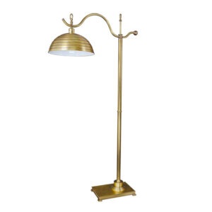 Factory Custom Copper Old Vintage Tall Standing Floor Lamp With High Quality Finished Living Room Decorative Side Lamp