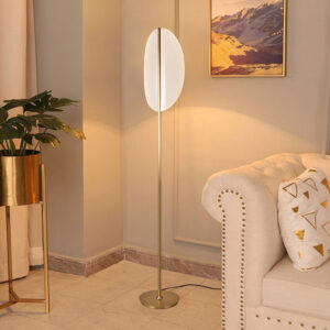 Factory Custom Copper Standing LED Floor Lamp Modern Minimalist Lighting Living Room Bedroom With White Luminous Lights