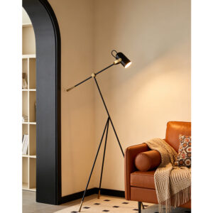 LED Copper Floor Lamp Minimalist Creative Casual Design for Bedroom Living Room Reading Room Decor Spotlight Tripod Floor Lamp