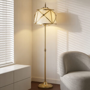 American-Style Villa Living Room All-Copper Floor Lamp European-Style Grand Hall Dining and Bedroom Table Retro Bedside