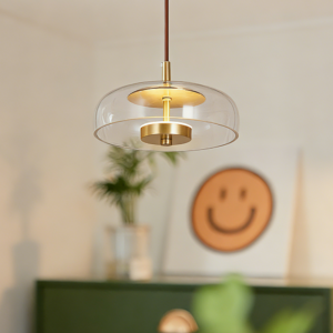 Copper Nordic Luxury Restaurant Pendant Light Designer Minimalist Brass Glass Bar Tea House Bedside Lamp