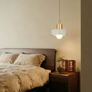 Modern Brass marble Pendant Light Creative Led Chandelier for Home Dining Room Bedroom Alabaster Hanging Lamp