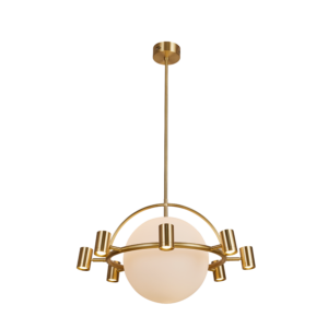 9 Bulbs Copper Customizable Brass Ceiling Pendant Light Spotlight Surface Mounted Round Hotel Lobby Decor Villa Pendant