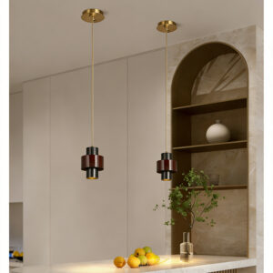 E27 Copper OEM Wholesale High Quality Pendant Chandelier American Dining Table Over Simple 11 Inch LED Layered Pendant Light