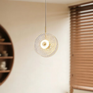 Copper Modern Luxury LED Chandelier for Home Villa Living Room & Hotel Dining Glass Hanging Ceiling Light with Switch Control