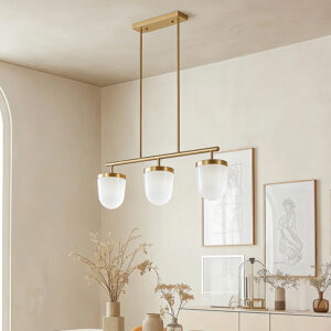 Copper Nordic Bedroom Pendant Light Postmodern Luxury Creative Bar Dining E27 3-Head Glass Sphere Pendant