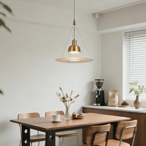 Copper Modern Minimalist Scandinavian Designer Luxury Gold LED Pendant Chandelier for Living Room with Middle Size