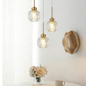 Copper Long Tube Pendant Lighting Kitchen Counter Decoration Cylinder Pipe Hanging Light Kitchen Lamp Brass Pendant Lamp