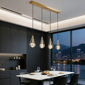 Copper Modern Luxury Copper Crystal Pendant Lights Restaurant bar Dining Room Bedroom Bedside Dandelion Hanging Lamp Lighting