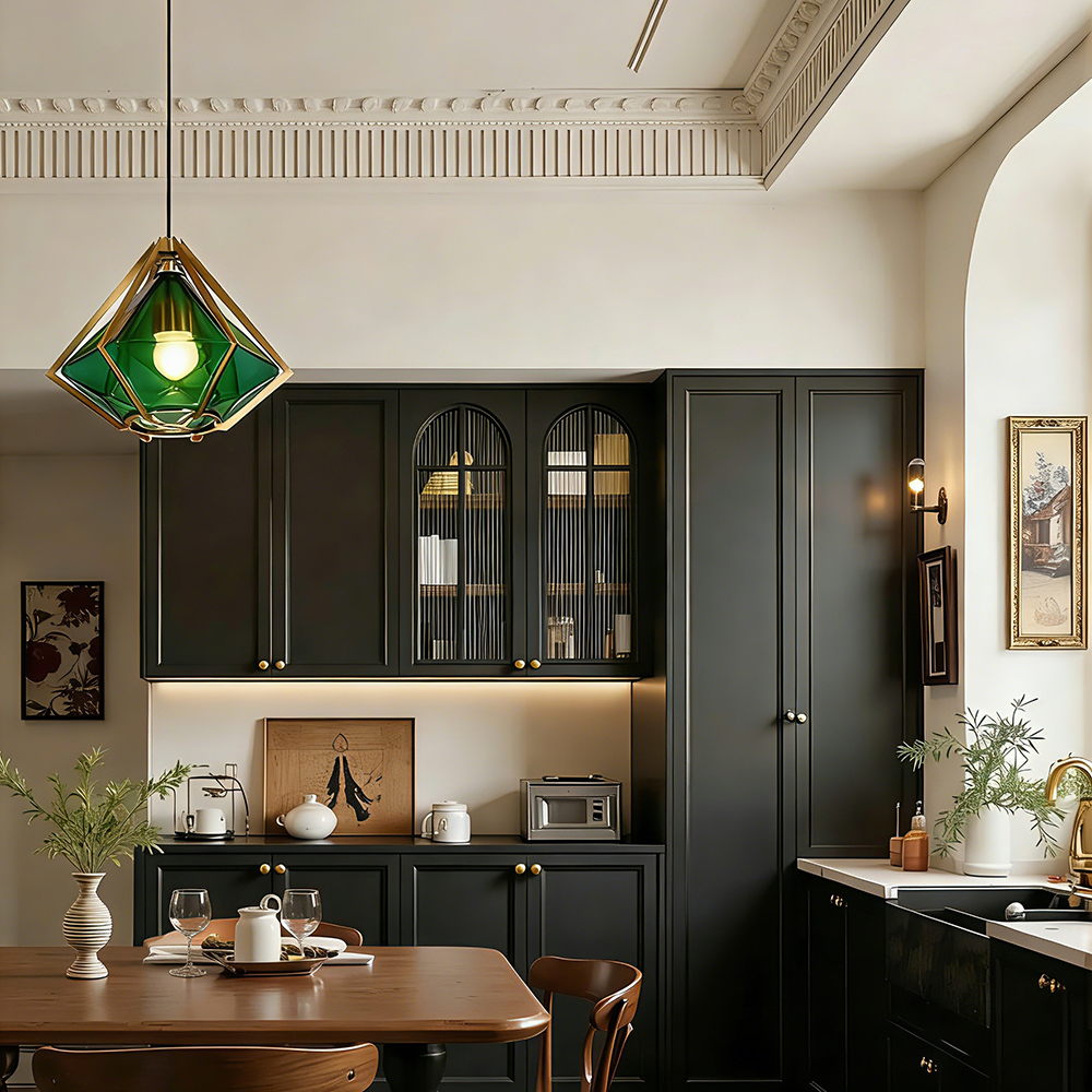 Copper Modern Cafe Bar Counter Restaurant Deco Turkish Pendant Lamp Bedside Art Lamps Clear Green white Glass Single Head - Image 2