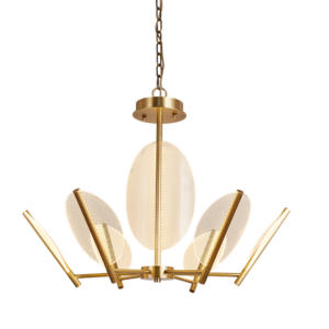 Copper New Design Acrylic Ceiling Light Single Hanging Lamp for Hallway Entrance Island Adjustable Line Brass Finish Chandelier