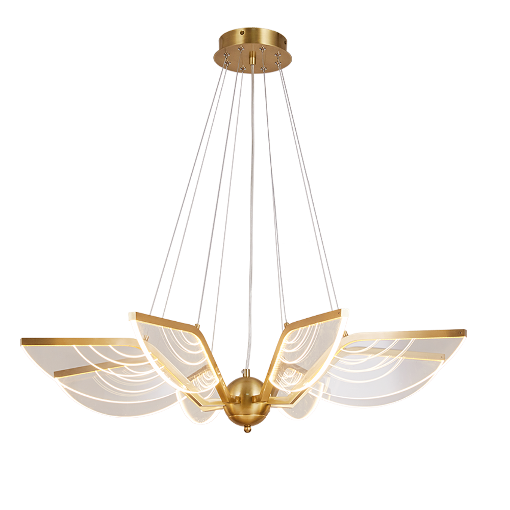 Copper Customized Nordic Living Room Bedroom Decor Ceiling Farmhouse Led Chandelier Luxury Modern Brass Lights - Image 2