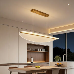 Copper New Intelligent Transparent Acrylic Living Room Long Strip Design Art Hotel Office Bar Led Restaurant Chandelier