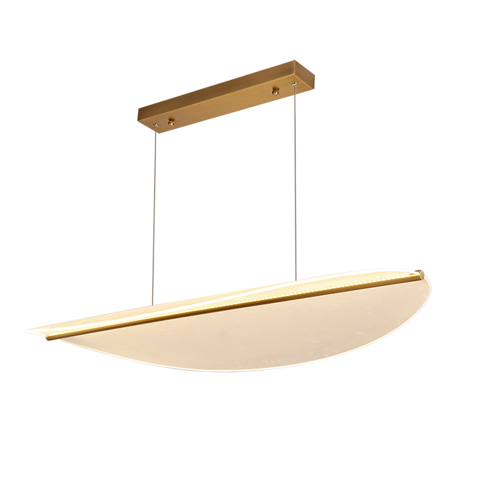 Copper New Intelligent Transparent Acrylic Living Room Long Strip Design Art Hotel Office Bar Led Restaurant Chandelier - Image 2
