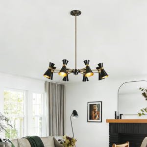 Copper Nordic Modern LED Pendant Light Living Room Lighting Grand Style Bedroom Dining Lighting Minimalist Home Chandelier