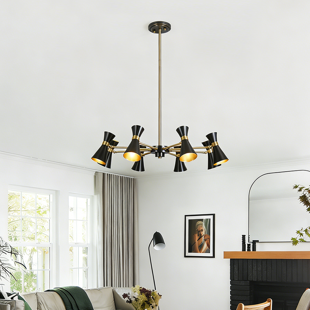 Copper Nordic Modern LED Pendant Light Living Room Lighting Grand Style Bedroom Dining Lighting Minimalist Home Chandelier
