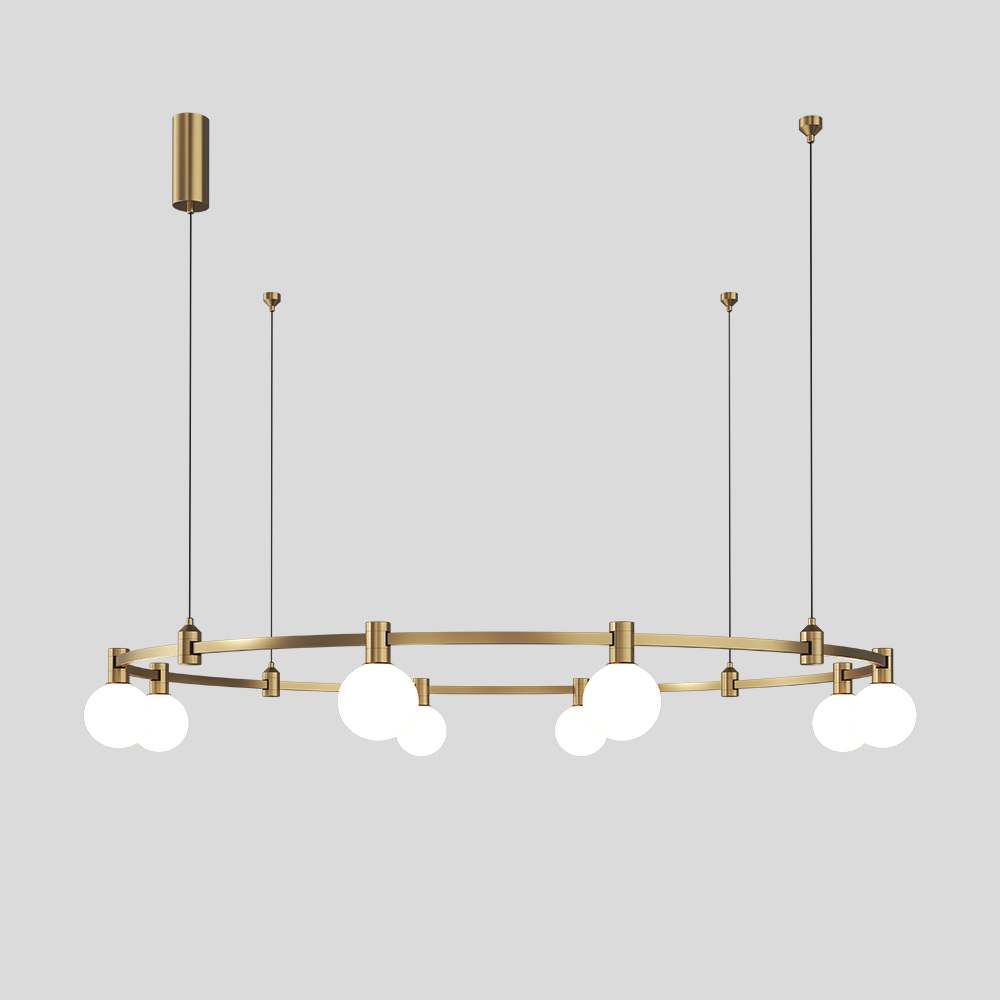 Modern Luxury LED Ceiling Lamp Indoor Lighting Surface Mounting Brass Circular Track Decorative Light for Villa Living Room - Image 3