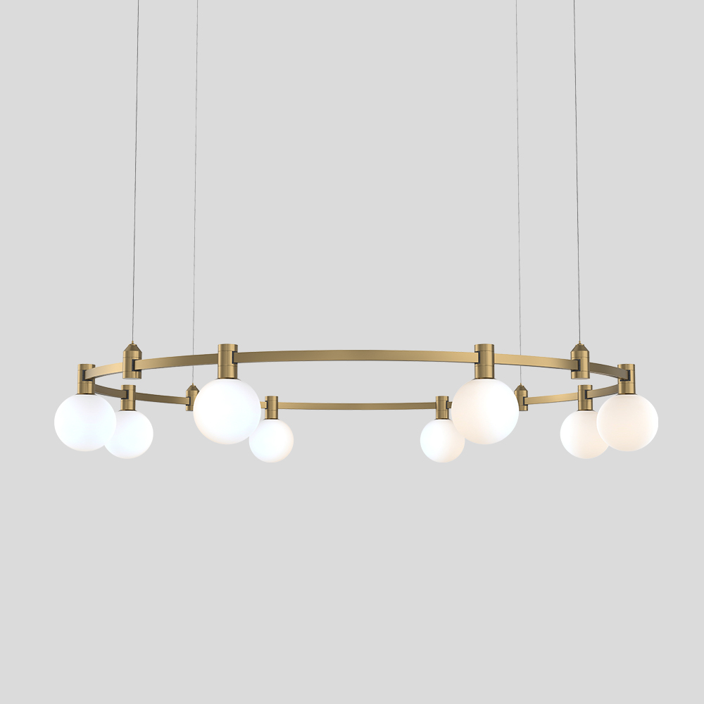 Modern Luxury LED Ceiling Lamp Indoor Lighting Surface Mounting Brass Circular Track Decorative Light for Villa Living Room - Image 4