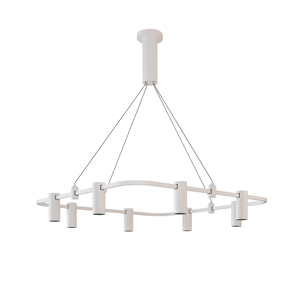 Hotel High-end Brass Track Light Led 24V Low Voltage Chandelier Circular Track Multi-head Decorative Light Modern Chandelier