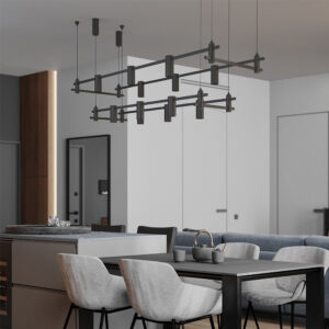 Modern Midcentury Pendant for Bedroom,Living Room,Kitchen Home Flexible Rotatable Light Head Kit Ceiling Brass Track Lighting