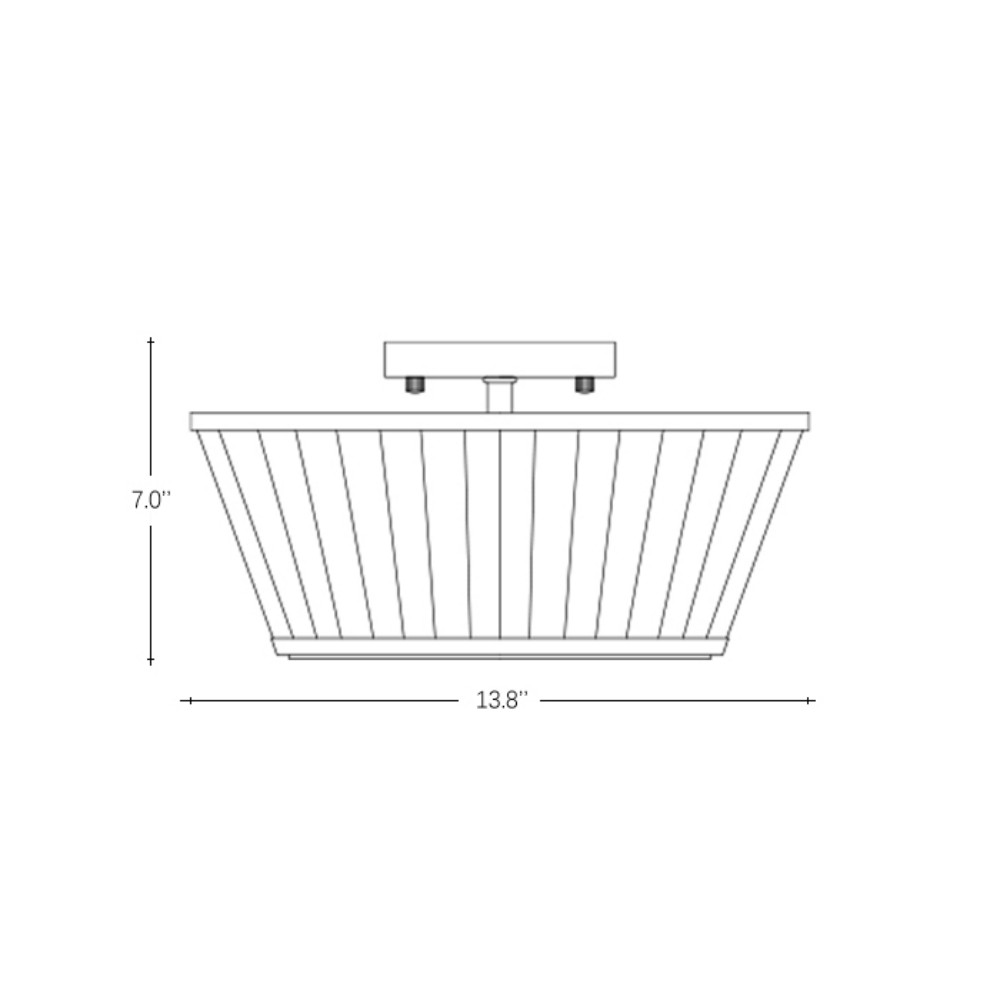 Copper fabric Modern Surface Mounted Indoor square Chandelier Ceiling LED Lamps Plafond for Home Decoration - Image 2