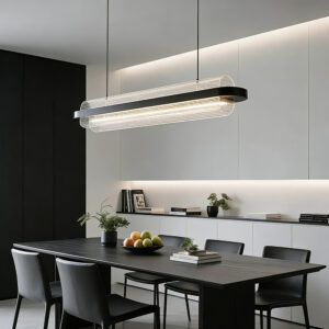 Copper Modern Nordic LED Chandelier Minimalist Design Lights for Dining Room Hotel Lobby Restaurant Luxury Long Hanging Light