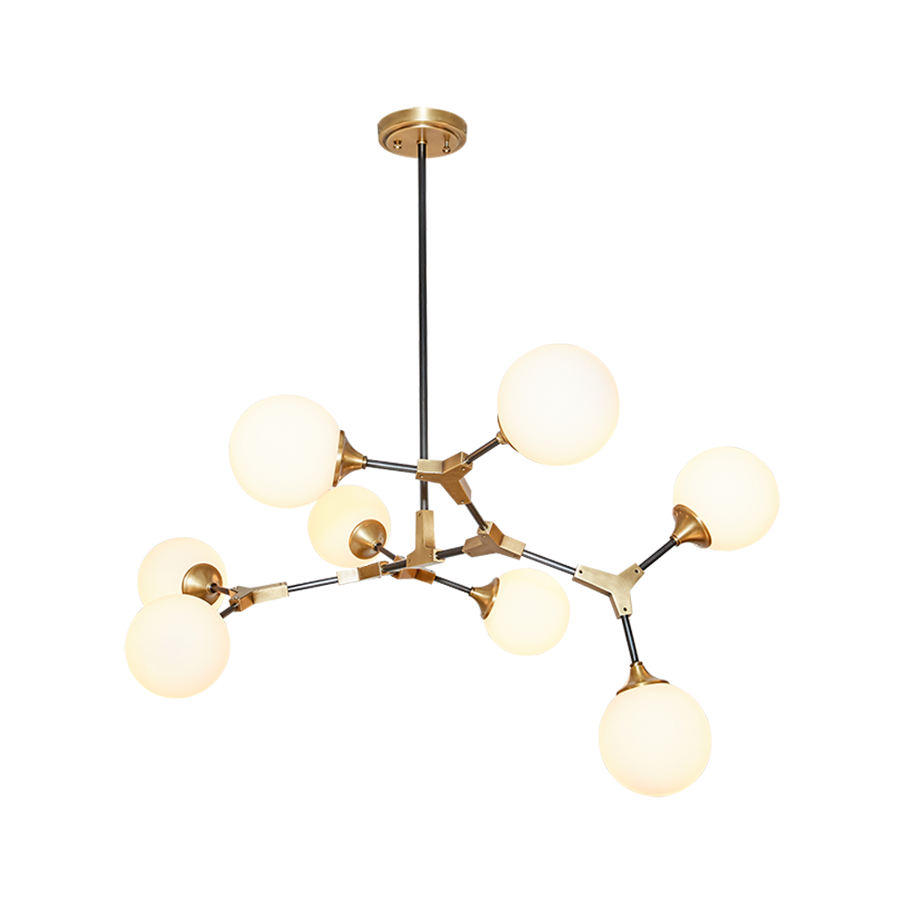 Copper European Style Golden Branch Glass Ball Chandelier Interior LED Lighting Magic Bean Lamp Elegant Pendant Lights - Image 3