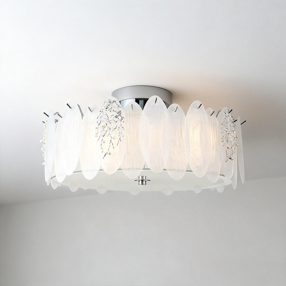 Iron Ceiling light Nordic Luxury Hotel Dining Room Pendant Chandelier Modern Feather Glass Crystal Light for Home Decor - Image 6